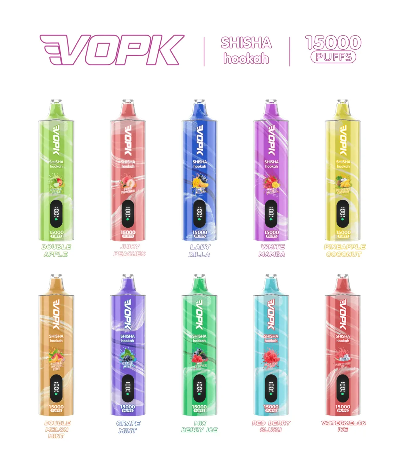 VOPK Shisha Hookah 15000 PUFFS Disposable Vapes