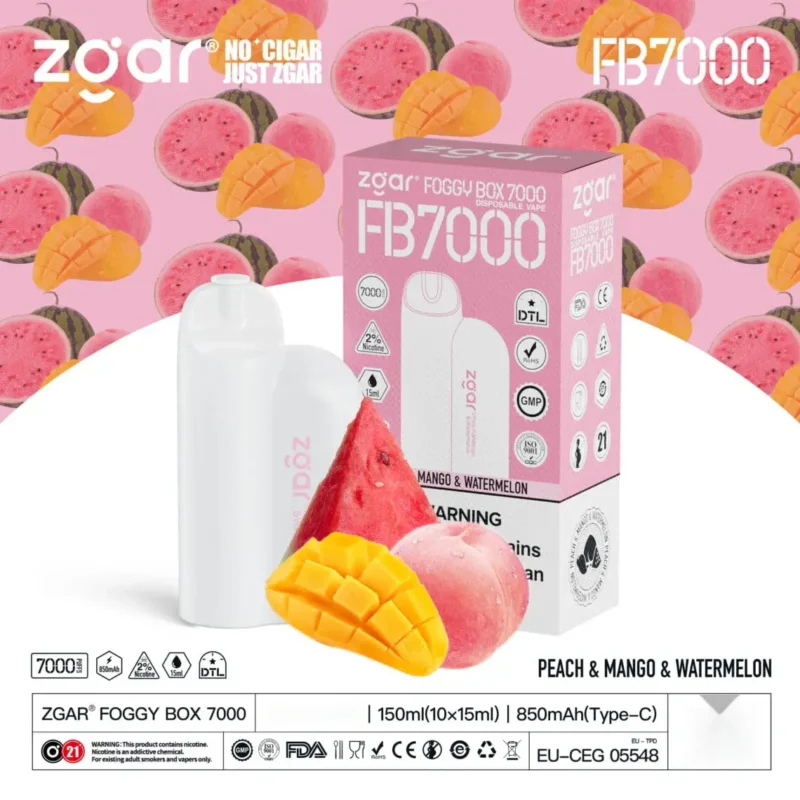 ZGAR FOGGY BOX 7000 Puffs Disposable Vape